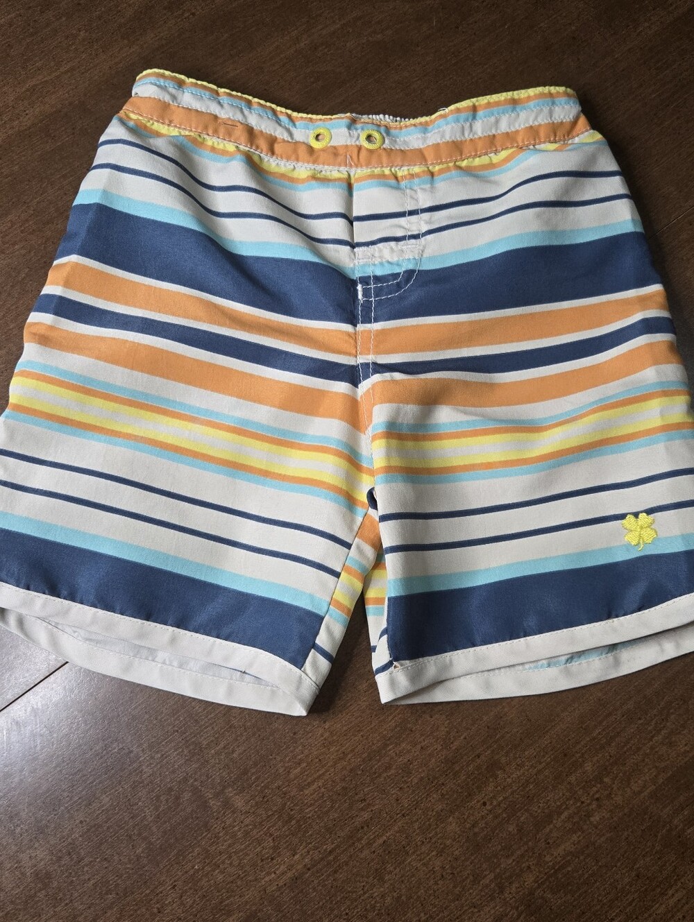 SALE Lucky Brand Swim Trunks Mesh Lined Board Shorts Orange Striped Boys Toddler